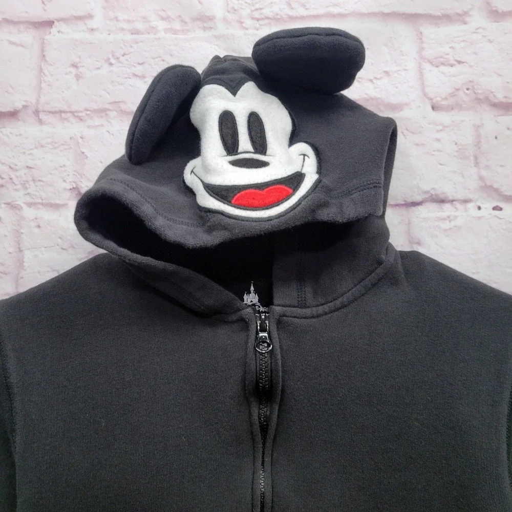 Autographed Disney Parks Mickey Mouse Fleece Hoodie Jacket Youth M Cosplay *READ